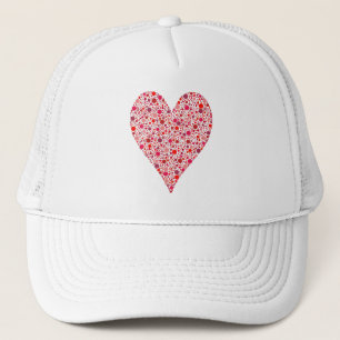 Casquette Forme de cœur Taches cramoisies sur fond rose