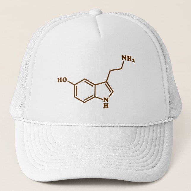 Casquette Formule chimique moléculaire de sérotonine (Devant)
