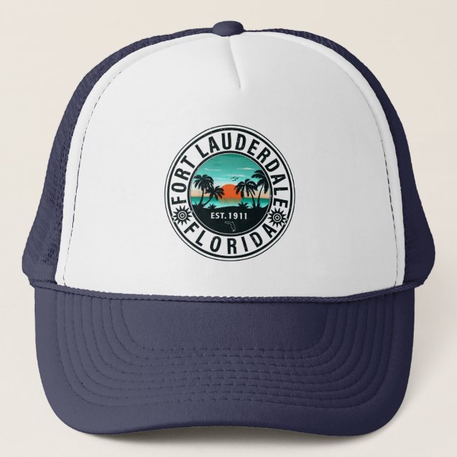 Casquette Fort Lauderdale Florida Beach Palm Souvenirs 60s (Devant)