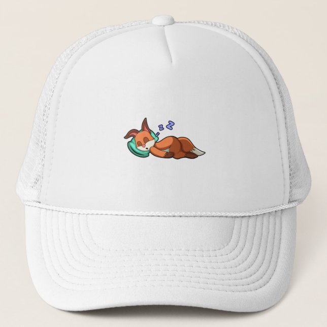 Casquette Fox au coucher avec Coussin (Devant)