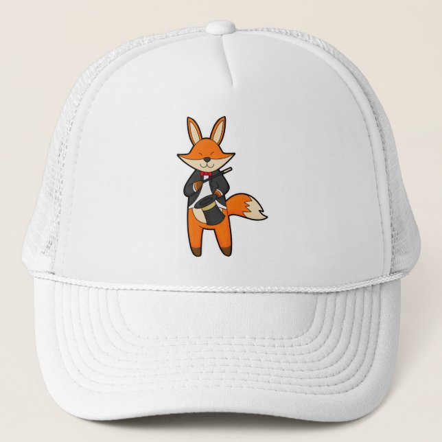 Casquette Fox comme Magicien avec baguette magique et Casque (Devant)