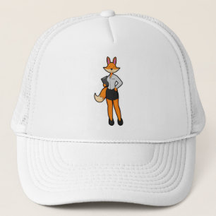 Casquette Fox comme secrétaire avec Bloc-notes