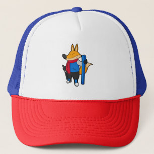 Casquette Fox en ski avec ski