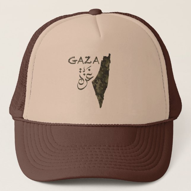 Casquette Free Palestine Free Gaza - Conception du camouflag (Devant)