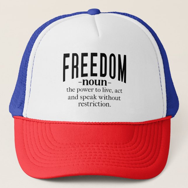 Casquette Freedom Retro Citations Inspirationnelles : Wisdo  (Devant)