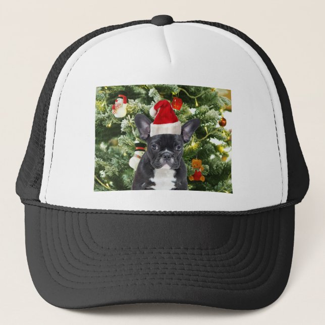Casquette French Bulldog Arbre de Noël Ornements Snowman (Devant)