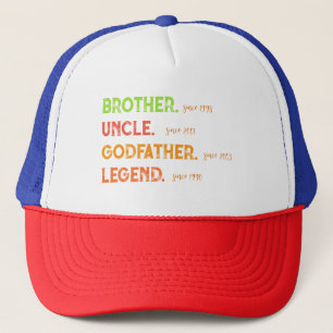 Casquette Frère oncle Parrain Légende depuis l'année