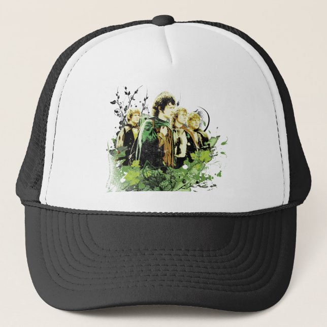 Casquette FRODO™ avec Hobbits Vector Collage (Devant)