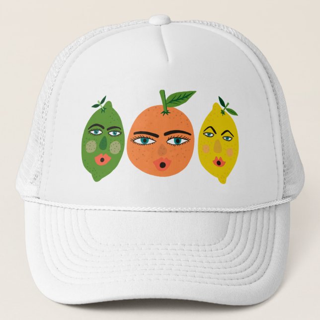 Casquette Fruits d'agrumes amusants Citron Lime Orange (Devant)