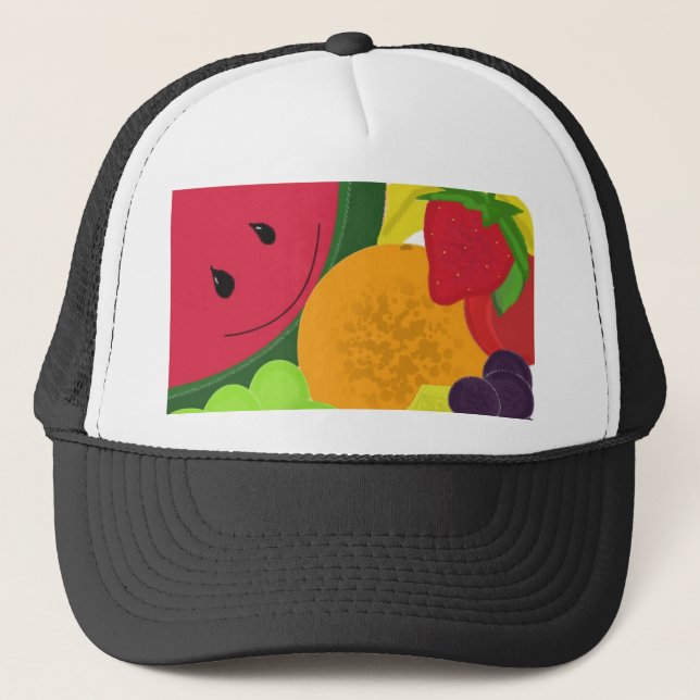 Casquette Fruits de caricature mignons (Devant)