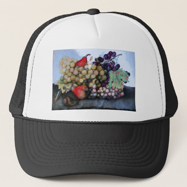 CASQUETTE FRUITS DE SAISON 1 - RAISONS ET PEARS (Devant)