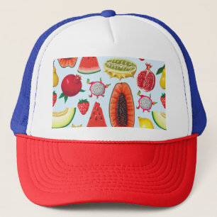 Casquette Fruits Exotiques : Imprimé tendance sans couture.