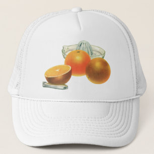 Casquette Fruits vintages, Oranges Ripe Jus Petit-déjeuner