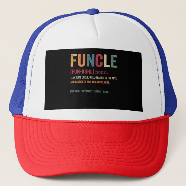 Casquette Funcle Funny Uncle Définition, Awesome Legend Hero (Devant)