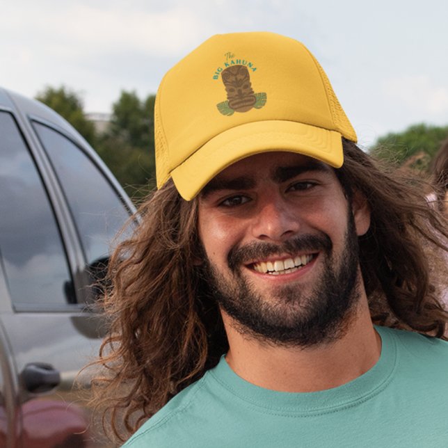 Casquette Funny Big Kahuna Tiki Fête des pères Masque (Créateur téléchargé)