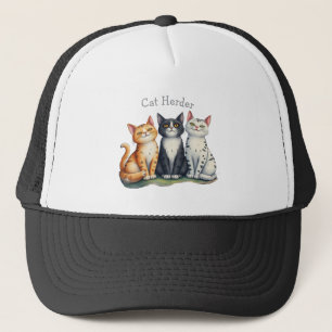 Casquette Funny Cat Herder pour l'Amoureux des chats