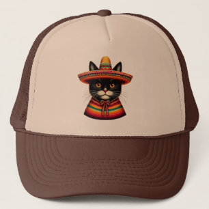 Casquette Funny Cinco De Mayo Sombrero Festiva Mexicaine Cat