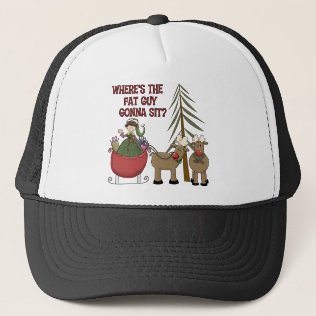 Casquette Funny Fat Guy Christmas Baseball Casquette/Casquet (Devant)