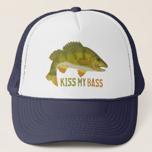 Casquette Funny Kiss My Bass Pêche à la pêche au poisson 