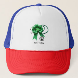 Casquette Funny St Patrick's Day Shamrock & Coquette Nurse