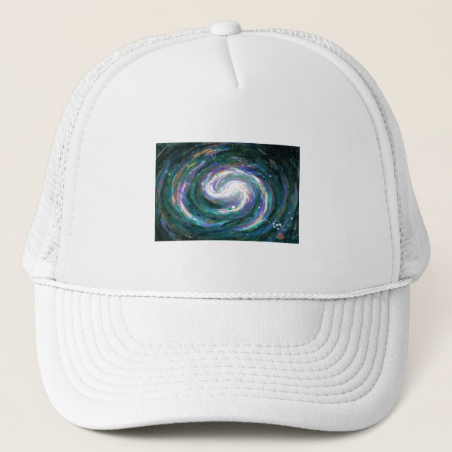 Casquette Galaxie spirale dans l'espace (Devant)