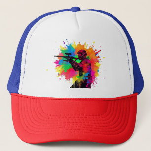 Casquette Gamer de Paintball Conception colorée