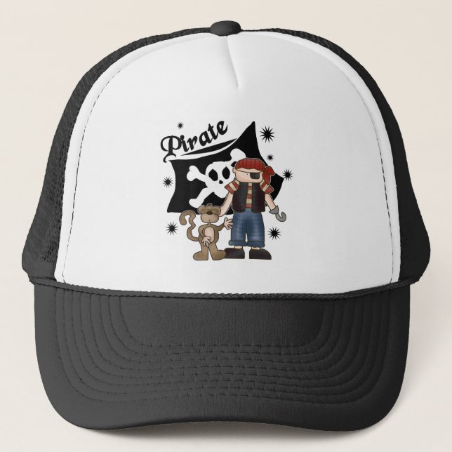 Casquette Garçon de pirate avec le singe (Devant)