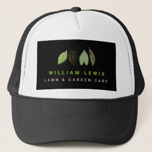 Casquette Garden Lawn Care Landscaping Feuille Business Logo