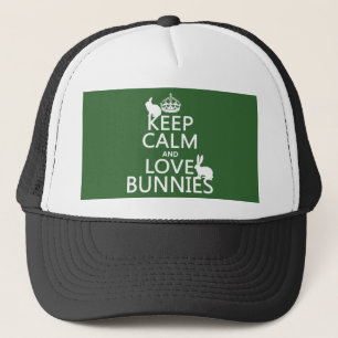 Casquette Gardez le calme et aimez les lapins - toutes les