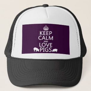 Casquette Gardez le calme et aimez les porcs (toutes les