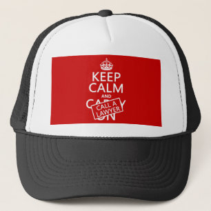 Casquette Gardez le calme et appelez un avocat (dans toute