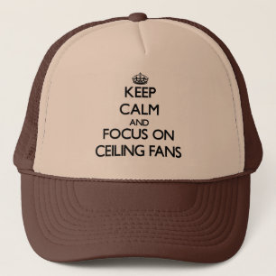 Casquette Gardez le calme et le foyer sur des fans de