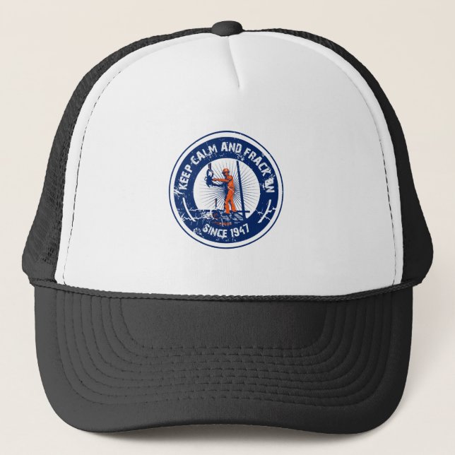 Casquette Gardez le calme et le Frack dessus.  Depuis 1947. (Devant)