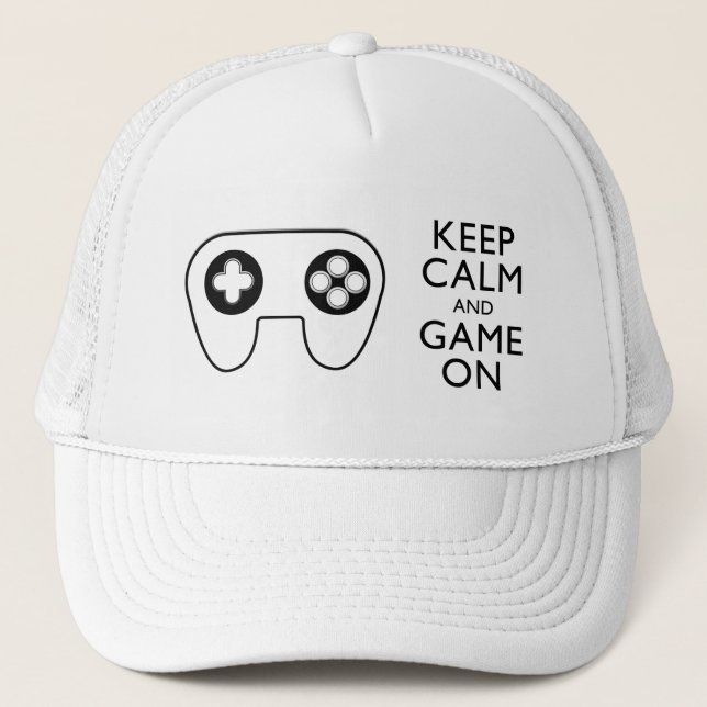 Casquette GARDEZ LE CALME ET LE JEU EN MARCHE - Pavé de jeu (Devant)