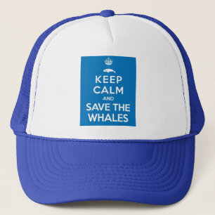 Casquette Gardez le calme et sauvez les baleines