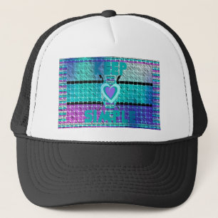 Casquette Gardez-le simple : Cyan Heart & Clarity Art Motif