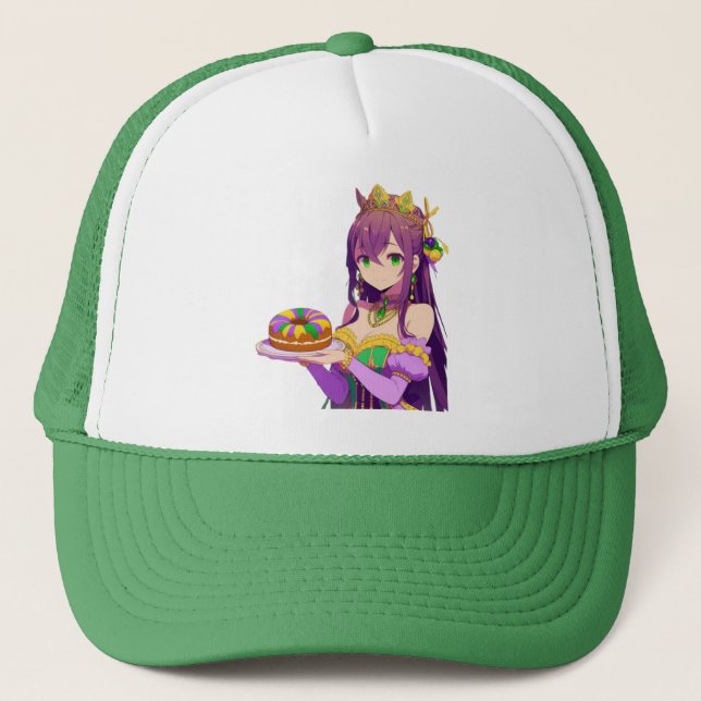 Casquette Gâteau Anime Mardi Gras King (Devant)