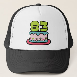 Casquette Gâteau d'anniversaire de 83 ans