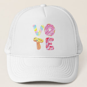 Casquette Gâteaux et bonbons amusants allez voter
