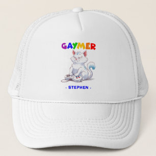 Casquette Gaymer - Rainbow Gaming Cat avec console   LGBTQ