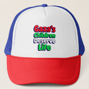 Casquette Gaza Les enfants méritent la vie Génocide de Gaza