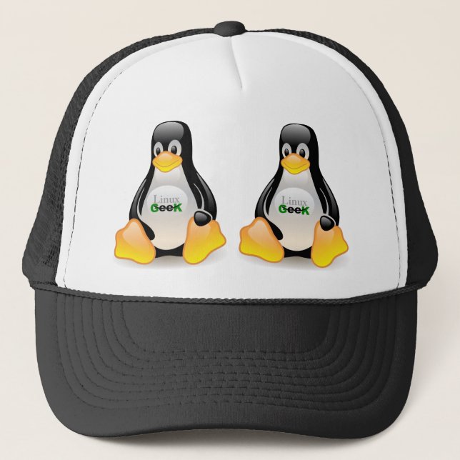 Casquette Geek de Tux Linux (Devant)