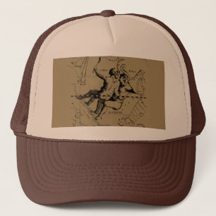Casquette Gemini Constellation Hevelius 1690 Engraving
