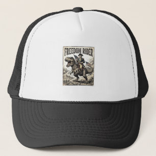 Casquette George Washington patriotique à cheval sur T-rex L