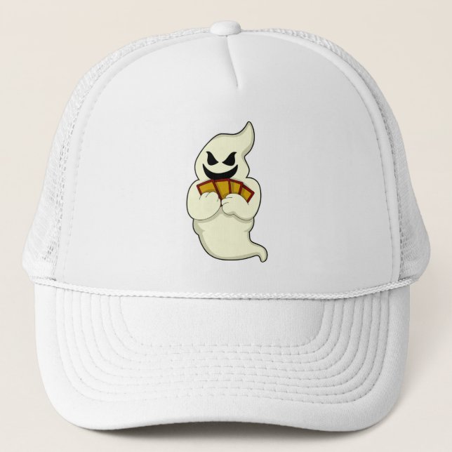 Casquette Ghost at Poker avec cartes de Poker (Devant)