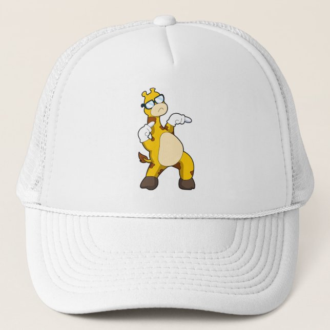 Casquette Girafe avec lunettes de soleil (Devant)