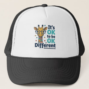 Casquette Girafe de sensibilisation à l'autisme C'est OK d'ê