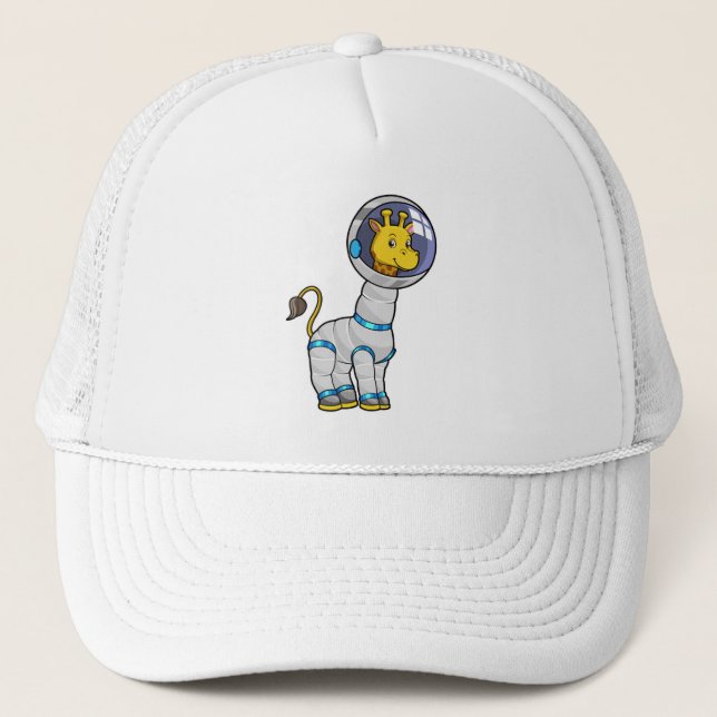 Casquette Giraffe en astronaute dans la sphère de verre (Devant)