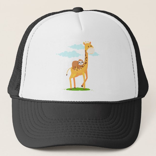 Casquette Giraffe Sloth Drôle Cadeau Pour Enfants (Devant)