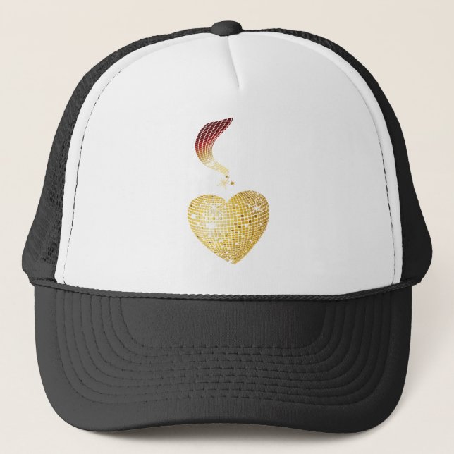Casquette Gold Disco Ball Heart (Devant)